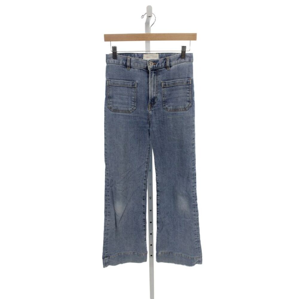 Jeanerica Women Blue Flared Wide Leg High Rise Jeans Size 24